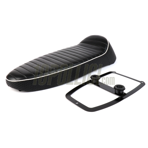Sport Seat AQUILA CONTINENTALE double seater for Vespa 50, 125 ET3 Primavera - BLACK