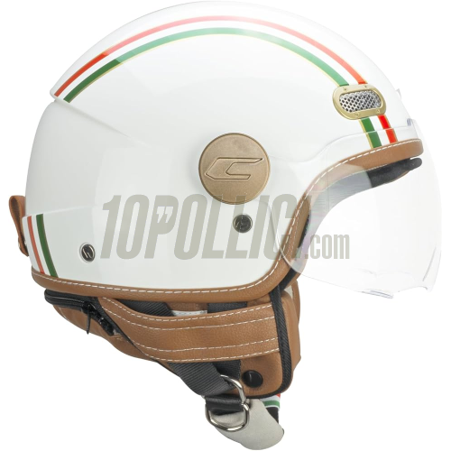 Helmet CGM 191I PIX IT White Green Red - shaped visor - XS