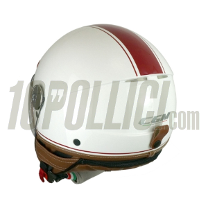 Helmet CGM 191V PIX VINTAGE White Burgundy - shaped visor - L