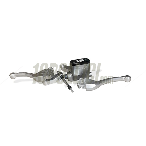 Kit VB-11 pompa freno idraulica e  leva frizione OTTOPUNTOUNO  Vespa PK - alluminio CNC, Ø 11mm - silver