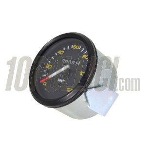 ContaKm RMS Classic Vespa PX 125, 150, 200, cornice nera