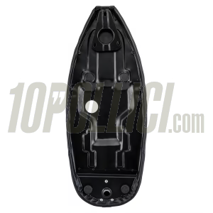 Sella sportiva per Vespa VNA, VNB, GT, GTR, TS, VBA, VBB, GL, Sprint, Super, Sprint Veloce, PX, PE - nero con bordino grigio