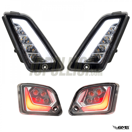 Rear and front blinkers set SIP, led, clear lenses, with marker lights for Vespa GTS, GTS Super, GTV 125-300cc '14-'22