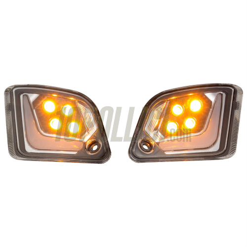 Rear and front blinkers set SIP, led, clear lenses, with marker lights for Vespa GTS, GTS Super, GTV 125-300cc '14-'22