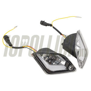 Rear and front blinkers set SIP, led, clear lenses, with marker lights for Vespa GTS, GTS Super, GTV 125-300cc '14-'22
