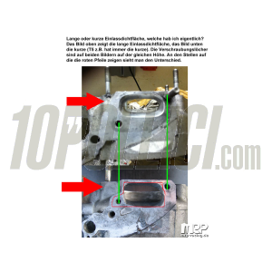 Intake manifold reed valve MRP "SHORTY" billet Øi 30mm, Øe 34mm, for Vespa GT, GL, Sprint, TS, VBA, Super, Rally, PX, PE, T5, Cosa 