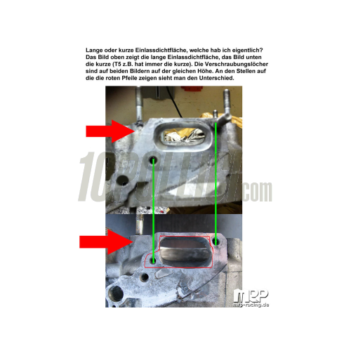 Intake manifold reed valve MRP "SHORTY" billet Øi 30mm, Øe 34mm, for Vespa GT, GL, Sprint, TS, VBA, Super, Rally, PX, PE, T5, Cosa 