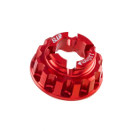 Nut lock cap rear wheel SIP PERFORMANCE - Vespa PK, PX, T5, Cosa - red