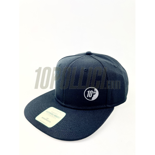 Cap 10Pollici - SNAPBACK - BLACK with GREY printed logo
