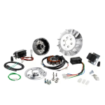 Ignition SIP PERFORMANCE by VAPE, TOURING, Vespa PK 50-125, S, XL, XL2, ETS, cone 19, flywheel ca.: 1390g, aluminium CNC, 9 coils, 20 magnets, 12V, DC 110 watt, static/variable ignition timing
