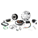 Ignition SIP PERFORMANCE by VAPE, TOURING, Vespa PK 50-125, S, XL, XL2, ETS, cone 19, flywheel ca.: 1390g, aluminium CNC, 9 coils, 20 magnets, 12V, AC 110 watt, static/variable ignition timing