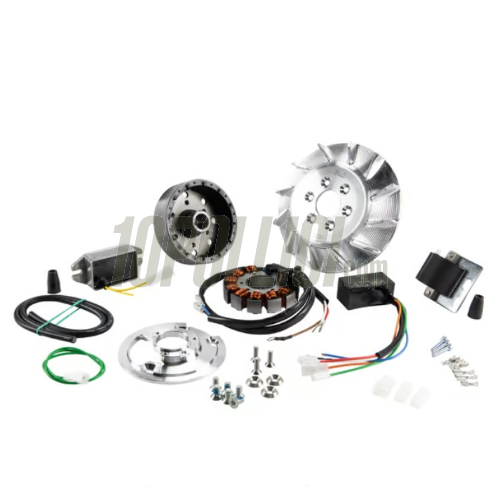 Ignition SIP PERFORMANCE by VAPE, TOURING, Vespa PK 50-125, S, XL, XL2, ETS, cone 19, flywheel ca.: 1390g, aluminium CNC, 9 coils, 20 magnets, 12V, AC 110 watt, static/variable ignition timing