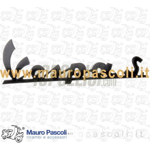 Badge Vespa S for legshield Vespa 150 Sprint - blue anodized