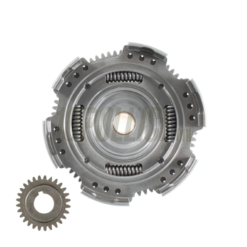 Gearbox 27-69 straight teeth EVOK Iron Clutch MULTISPRING with aluminium mfs basket and reinforced flexible coupling Vespa 50, 90, 125 ET3 Primavera, PK