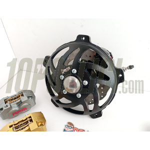 Kit freno a disco anteriore DEXTER RACING "Black Edition RDP" Vespa 50 Special, 125 Primavera, ET3 - pinza arancione