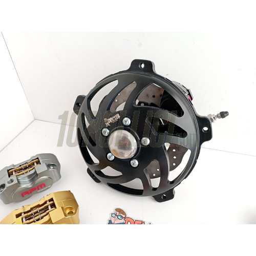 Kit freno a disco anteriore DEXTER RACING "Black Edition RDP" Vespa 50 Special, 125 Primavera, ET3 - pinza arancione