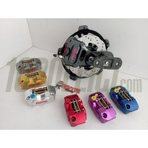 Kit freno a disco anteriore DEXTER RACING "Black Edition RDP" Vespa 50 Special, 125 Primavera, ET3 - pinza arancione