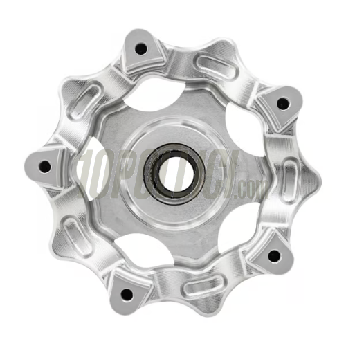 Wheel Hub S6X, front, Vespa PX80-200, PE, Lusso, also for Vespa PK50-125 XL, XL 2 - anodised silver