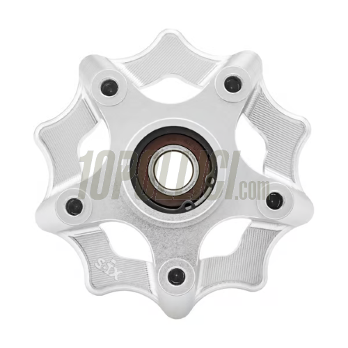 Wheel Hub S6X, front, Vespa PX80-200, PE, Lusso, also for Vespa PK50-125 XL, XL 2 - anodised silver