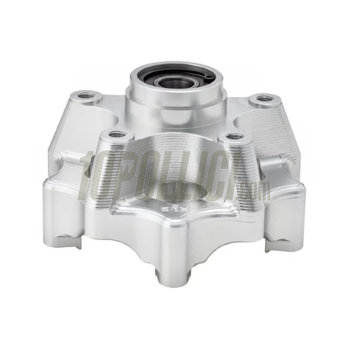 Wheel Hub S6X, front, Vespa PX80-200, PE, Lusso, also for Vespa PK50-125 XL, XL 2 - anodised silver