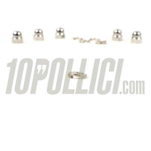 Kit dadi ciechi BGM ORIGINAL per prigionieri chiusura cerchio M8, acciaio inox - Vespa tutti i modelli