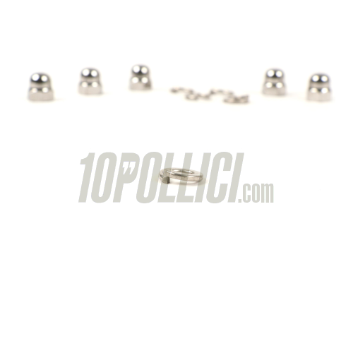 Kit dadi ciechi BGM ORIGINAL per prigionieri chiusura cerchio M8, acciaio inox - Vespa tutti i modelli