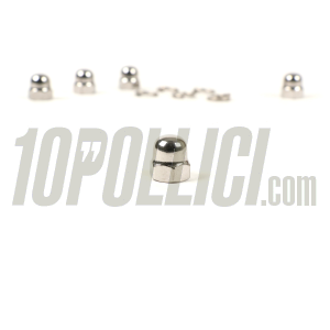 Kit dadi ciechi BGM ORIGINAL per prigionieri chiusura cerchio M8, acciaio inox - Vespa tutti i modelli