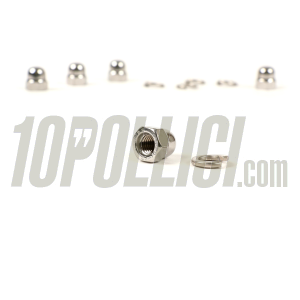 Kit dadi ciechi BGM ORIGINAL per prigionieri chiusura cerchio M8, acciaio inox - Vespa tutti i modelli