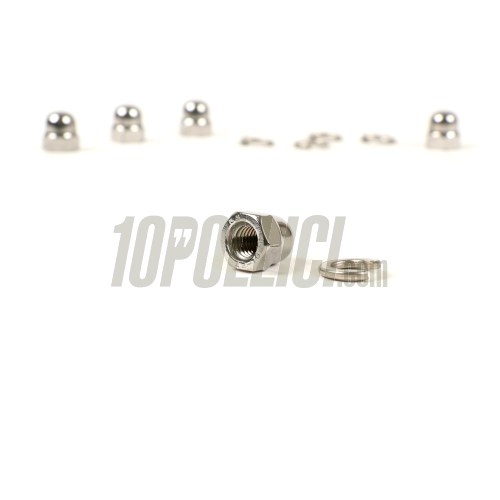 Kit dadi ciechi BGM ORIGINAL per prigionieri chiusura cerchio M8, acciaio inox - Vespa tutti i modelli