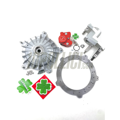 Disc brake CRIMAZ 2.0, front, Vespa 50, 125 Primavera, ET3 with CNC suspension arm - red brake caliper 