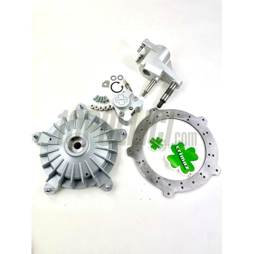 Disc brake CRIMAZ 2.0, front, Vespa 50, 125 Primavera, ET3 with CNC suspension arm - grey brake caliper 