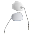 Specchio retrovisore trapezioidale cromato 110x85 - Sinistro e Destro