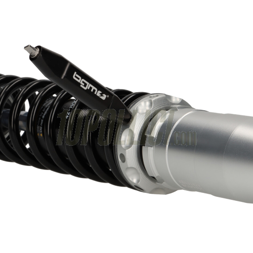 Shock absorber rear -BGM PRO SC/R1 SPORT, 385mm- Vespa Wideframe VM1, VM2, VN1, VN2, VB1, VL1, VL2, VL3, GS150 - black/silver