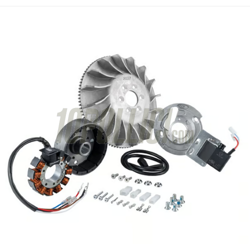 Ignition SIP PERFORMANCE by VAPE, Road, for Vespa PX, PE, Lusso, Cosa, flywheel ca.: 1660g, aluminium CNC, 9 coils, 12 magnets, 12V, CC E-START 110 watt, static ignition point