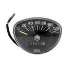 Speedometer P&A OEM Vespa 125 ET3, GTR, TS, 200 Rally, 120 Km/h - nero