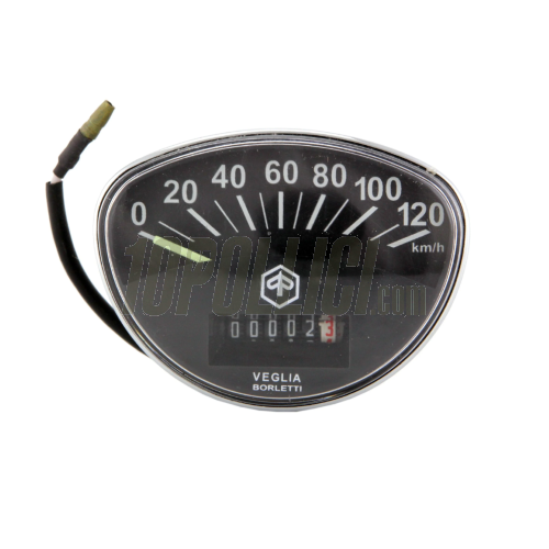 ContaKm P&A OEM Vespa 125 ET3, GTR, TS, 200 Rally, scala 120 Km/h - nero