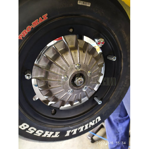 Front wheel rim mounting hub, ET3 brake drum type for DEXTER RACING disc brake kits - Vespa Smallframe
