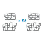Blinkers grill for Vespa PX 125, 150, 200, PE 200, plastic, black