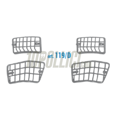 Blinkers grill for Vespa PX 125, 150, 200, PE 200, plastic, black