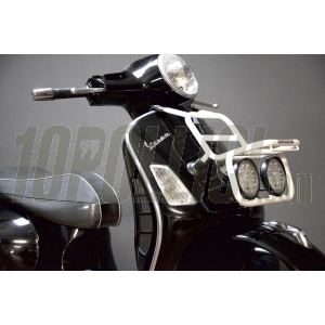 Front luggage carrier with headlights CUPPINI for Vespa GTS 125 - 200 - 250 - 300 - 310, white