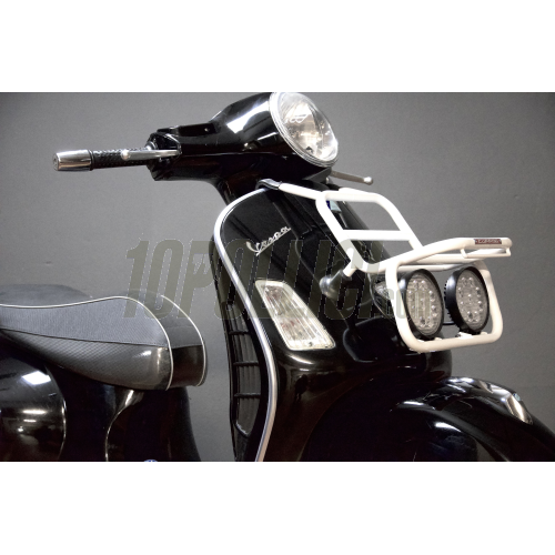 Front luggage carrier with headlights CUPPINI for Vespa GTS 125 - 200 - 250 - 300 - 310, white