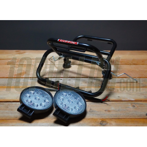 Front luggage carrier with headlights CUPPINI for Vespa 50, Special, 90, 125 ET3 Primavera, 125 Sprint, GT, Super, 150 GT, GTR, GL, 180-200 Rally, 180 SS, black
