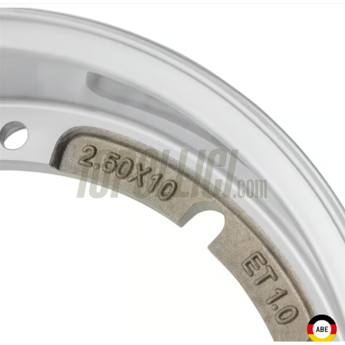 2 Chrome Rims 3.50-10 & 3.00-10 – Made In Italy For Vespa 125 150 GL Sprint