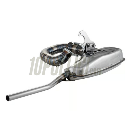Marmitta racing Clubsport - Lambretta 125 LI, LIS, DL, GP, 150 LI, LIS, SX, DL, GP, 175 TV 2°-3°, 200 TV, SX, DL, GP - acciaio verniciato - cilindro QUATTRINI M210