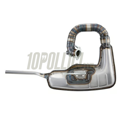 Marmitta racing Clubsport - Lambretta 125 LI, LIS, DL, GP, 150 LI, LIS, SX, DL, GP, 175 TV 2°-3°, 200 TV, SX, DL, GP - acciaio verniciato - cilindro QUATTRINI M210