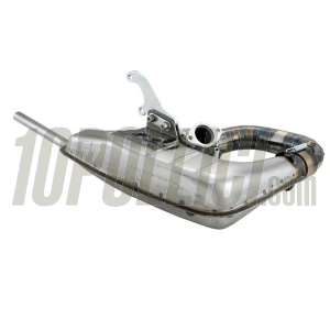 Marmitta racing Clubsport - Lambretta 125 LI, LIS, DL, GP, 150 LI, LIS, SX, DL, GP, 175 TV 2°-3°, 200 TV, SX, DL, GP - acciaio verniciato - cilindro QUATTRINI M210