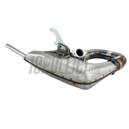 Marmitta racing Clubsport - Lambretta 125 LI, LIS, DL, GP, 150 LI, LIS, SX, DL, GP, 175 TV 2°-3°, 200 TV, SX, DL, GP - acciaio verniciato - cilindro QUATTRINI M210