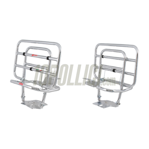 Portapacchi posteriore FACO Vespa 50, 90, 125 Primavera, ET3 - cromato