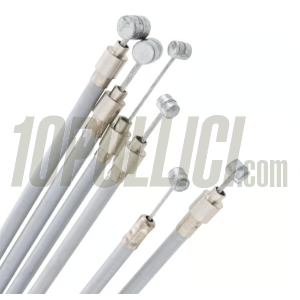 Kit cavi e guaine SIP PREMIUM con inserto in PTFE per Vespa 50, 90, 125 ET3 Primavera - guaine grigie