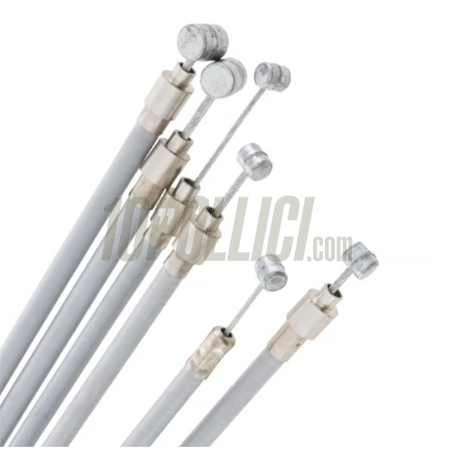 Kit cavi e guaine SIP PREMIUM con inserto in PTFE per Vespa 50, 90, 125 ET3 Primavera - guaine grigie